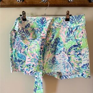Lilly Pulitzer Women's Tropical Print Tie Shorts